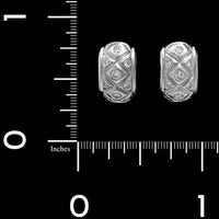 14K Two-tone Gold Estate Diamond Huggie Hoops