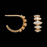 Dana Rebecca 14K Yellow Gold Estate "Sophia Ryan" Diamond Hoop Earrings
