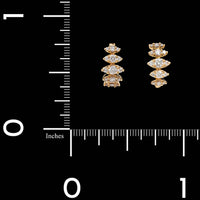 Dana Rebecca 14K Yellow Gold Estate "Sophia Ryan" Diamond Hoop Earrings