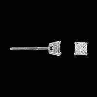 14K White Gold Estate Diamond Stud Earrings