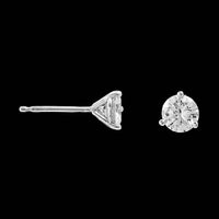 14K White Gold Estate Diamond Stud Earrings