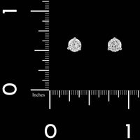 14K White Gold Estate Diamond Stud Earrings