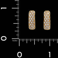 Antonini 18K Yellow Gold Estate Diamond Hoops