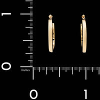 14K Yellow Gold Estate Hoop Earrings