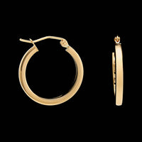 14K Yellow Gold Estate Hoop Earrings