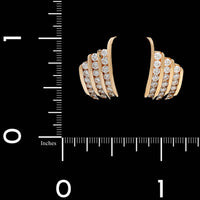 14K Yellow Gold Estate Diamond Earrings