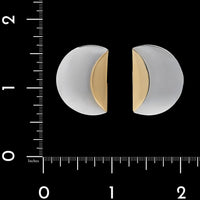 14K Two-tone Gold Estate Earrings