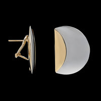 14K Two-tone Gold Estate Earrings