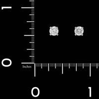 14K White Gold Estate Diamond Stud Earrings