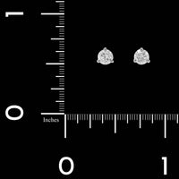 14K White Gold Estate Diamond Stud Earrings