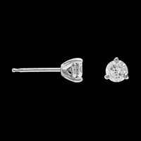 14K White Gold Estate Diamond Stud Earrings