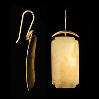 Gabriella Kiss 18K Yellow Gold Hammered Drop Earrings