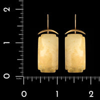 Gabriella Kiss 18K Yellow Gold Hammered Drop Earrings