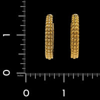 Roberto Coin 18K Yellow Gold Estate Hoop Earrings