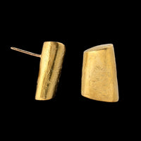 Atelier Janiye 18K Yellow Gold Estate Textured Earrings