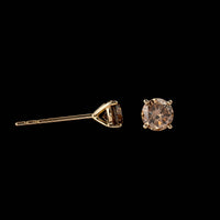 14K Yellow Gold Estate Diamond Stud Earrings