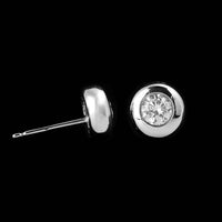 14K White Gold Estate Diamond Stud Earrings