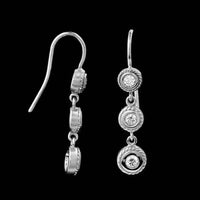 18K White Gold Estate Diamond Earrings