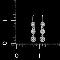 18K White Gold Estate Diamond Earrings