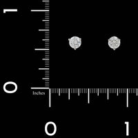 14K White Gold Estate Diamond Studs Earrings