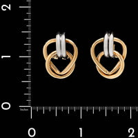 14K Yellow Gold Estate Knot Earrings