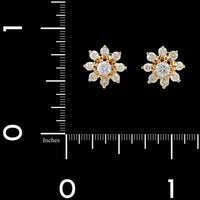14K Yellow Gold Estate Diamond Earrings