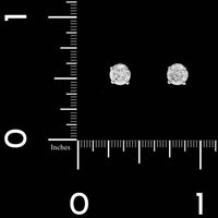 14K White Gold Estate Diamond Stud Earrings