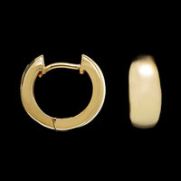 14K Yellow Gold Estate Hoop Earrings