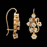 14K Yellow Gold Estate Diamond Earrings