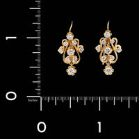 14K Yellow Gold Estate Diamond Earrings