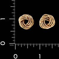 14K Yellow Gold Estate Knot Earrings