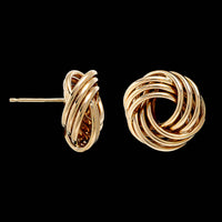 14K Yellow Gold Estate Knot Earrings