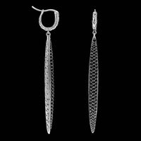 John Hardy Sterling Silver Estate Black Sapphire Classic Chain Drop Earrings