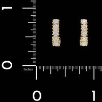 14K Yellow Gold Estate Diamond Hoops