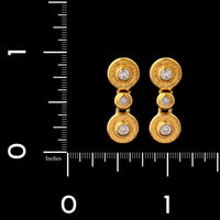 Gurhan 22K Yellow Gold Estate Diamond Earrings