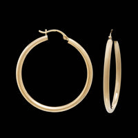 14K Yellow Gold Estate Hoop Earrings