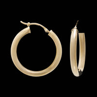 14K Yellow Gold Estate Hoop Earrings