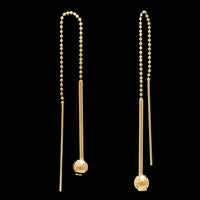 14K Yellow Gold Estate Threader Earrings