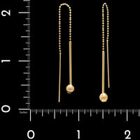 14K Yellow Gold Estate Threader Earrings