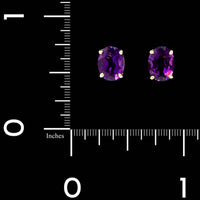 14K Yellow Gold Estate Amethyst Studs