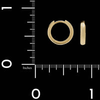 14K Yellow Gold Hinged Hoop Earrings
