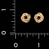14K Yellow Gold Estate Knot Earrings