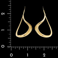 Michael Good 18K Yellow Gold Estate Large Figure Eight Anticlastic Earrings