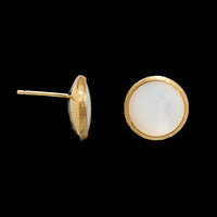 Marco Bicego 18K Yellow Gold Estate Jaipur Mother of Pearl Large Stud Earrings