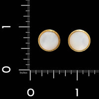 Marco Bicego 18K Yellow Gold Estate Jaipur Mother of Pearl Large Stud Earrings