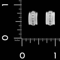 14K White Gold Estate Diamond Hoops