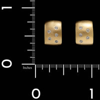 14K Yellow Gold Estate Diamond Hoops