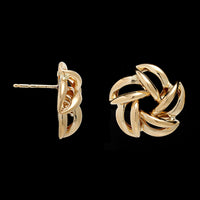 14K Yellow Gold Estate Pinwheel Earrings