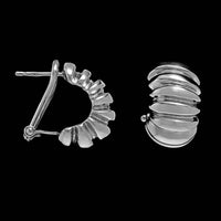 Roberto Coin 18K White Gold Estate Ribbed Earrings