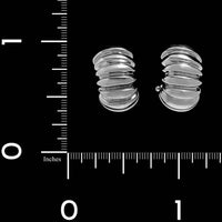 Roberto Coin 18K White Gold Estate Ribbed Earrings